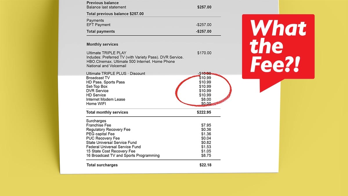 Stop feeding these asswipes Cable Company Fees Add 450 to a Typical